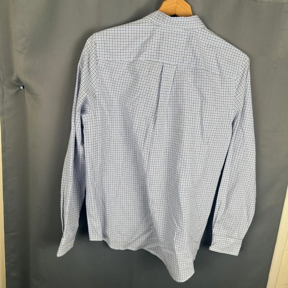 Ralph Lauren Natural Stretch Button Down Shirt Blue White Check XL Boys/Mens XS